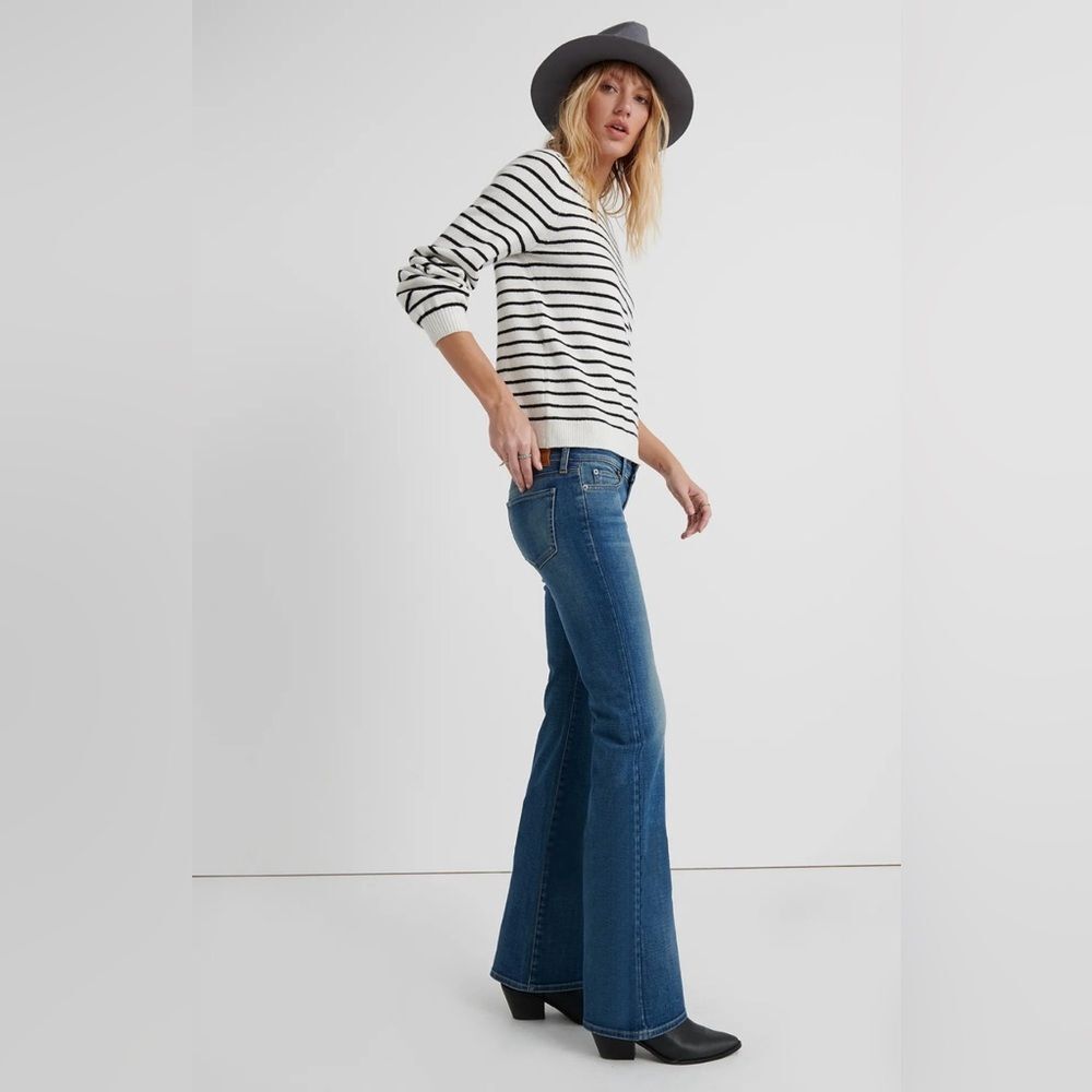 Lucky Brand Lil Maggie Blue Flare Jeans sz 6/28 Alternated BohoWestern Indies